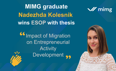 MIMG Student Nadezhda Kolesnik Succeeded in ESOP Contest